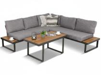 Nowoczesny narożnik na taras - Panaon Corner 220x220 - Grey Teak