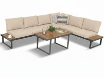 Panaon Corner XL + 110 - Light Beige Teak