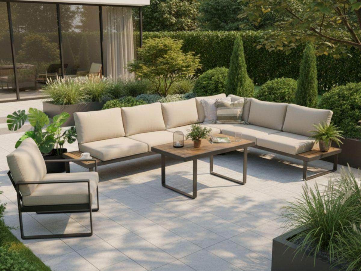 Modułowy narożnik z blatami 280x220cm Panaon Corner - wizualizacja