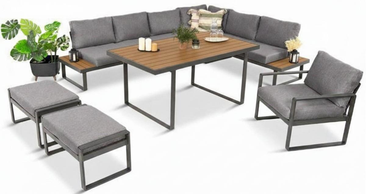 Panaon Corner 220x280 z fotelem i stołem ogrodowym