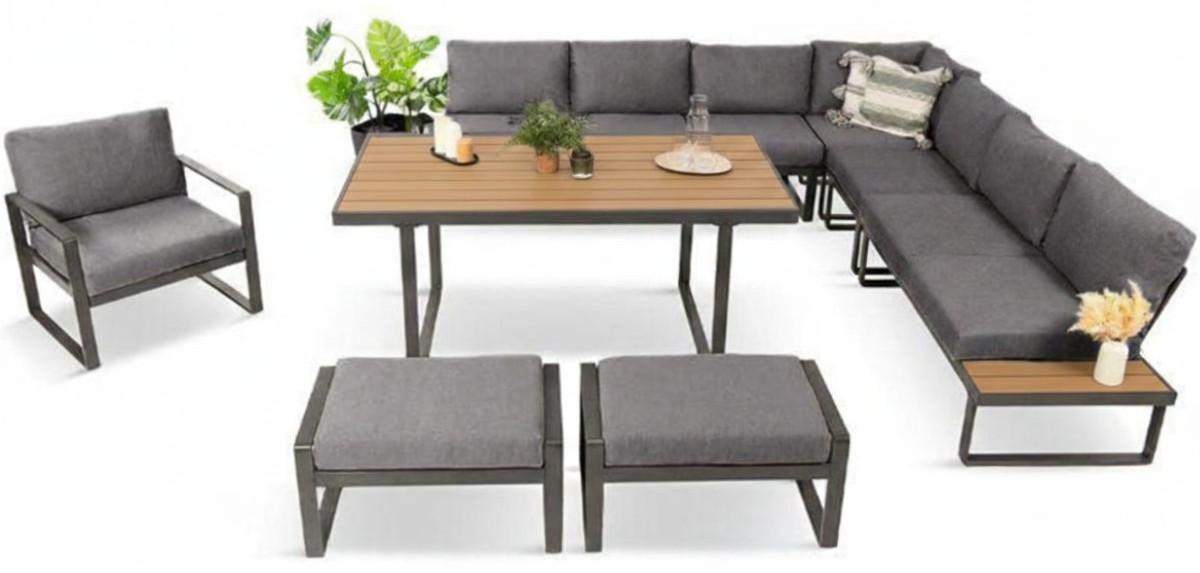 Narożnik Panaon 280x280 z fotelem i pufami