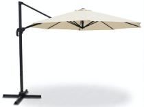 Parasol ogrodowy z boczną nogą obracany 300 cm Cayo Cream