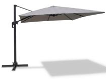 Parasol boczny 300x300 cm z regulacją na aluminiowym stelażu - Bahio Light Grey