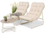 Komplet mebli na balkon dla 4 osób Aurea Duo White