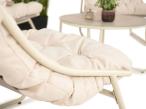 Komplet mebli na balkon dla 4 osób Aurea Duo White