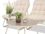 Komplet mebli na balkon dla 4 osób Aurea Duo White