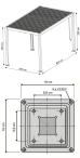 Pergola ogrodowa metalowa 2x4 wolnostojąca Nefir 2.0 2x4 LED - Woodlook