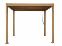 Peregola tarasowa w kolorze drewna 3x3 wolnostojąca Nefir 2.0 3x3 - Woodlook