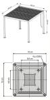 Pergola ogrodowa metalowa 3x3 wolnostojąca Nefir 2.0 3x3 - Woodlook