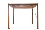 Drewniana pergola tarasowa z oświetleniem LED 3x3 Nefir 2.0 - Woodlook