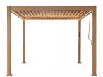 Drewniana pergola tarasowa z oświetleniem LED 3x3 Nefir 2.0 - Woodlook