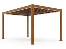 Drewniana pergola na taras 3x4 z oświetleniem LED Nefir 2.0 - Woodlook