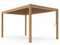 Drewniana pergola na taras 3x4 z oświetleniem LED Nefir 2.0 - Woodlook