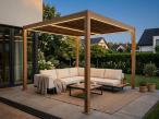 Pergola ogrodowa metalowa LED 4x4 wolnostojąca Nefir 2.0 4x4 LED - Woodlook