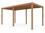 Duża pergola ogrodowa w kolorze drewna 3x6 wolnostojąca Nefir 2.0 - Woodlook