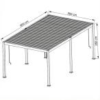 Pergola ogrodowa metalowa 3x6 wolnostojąca Nefir 2.0 3x6 z LED - Woodlook