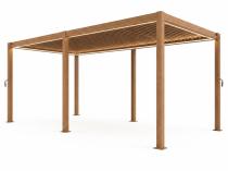 Pergola 3x6 z oświetleniem LED - "drewniana" - Nefir 2.0 - Woodlook