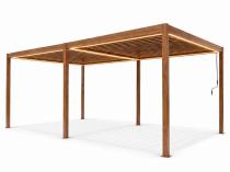Pergola ogrodowa z oświetleniem 4x5 wolnostojąca Nefir 2.0 - Woodlook