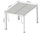 Wolnostojąca pergola na taras z oświetleniem LED 3x4 Lufel 2.0 White