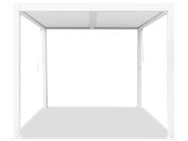 Biała pergola tarasowa 4x4 Lufel aluminium White 2.0