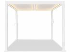 Biała pergola tarasowa z oświetleniem LED 4x4 Lufel 2.0 aluminium White