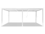 Duża biała pergola tarasowa 4x5 Lufel 1.0 aluminium White