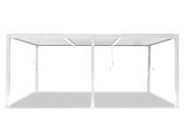 Duża biała pergola tarasowa 4x5 Lufel 1.0 aluminium White