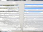 Biała pergola tarasowa 4x5 Lufel aluminium White 2.0