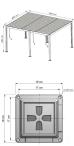 Biała pergola tarasowa 4x5 Lufel aluminium White 2.0