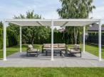 Biała pergola tarasowa 4x5 Lufel aluminium White 2.0