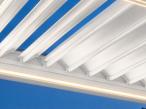 Biała pergola tarasowa 4x6 Lufel aluminium LED White 2.0