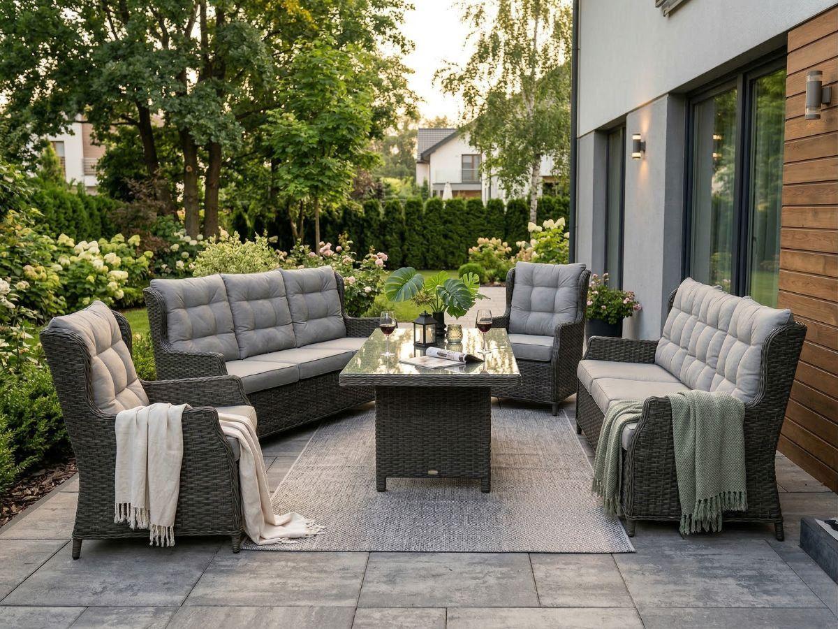 Komplet mebli na taras dla 8 osób