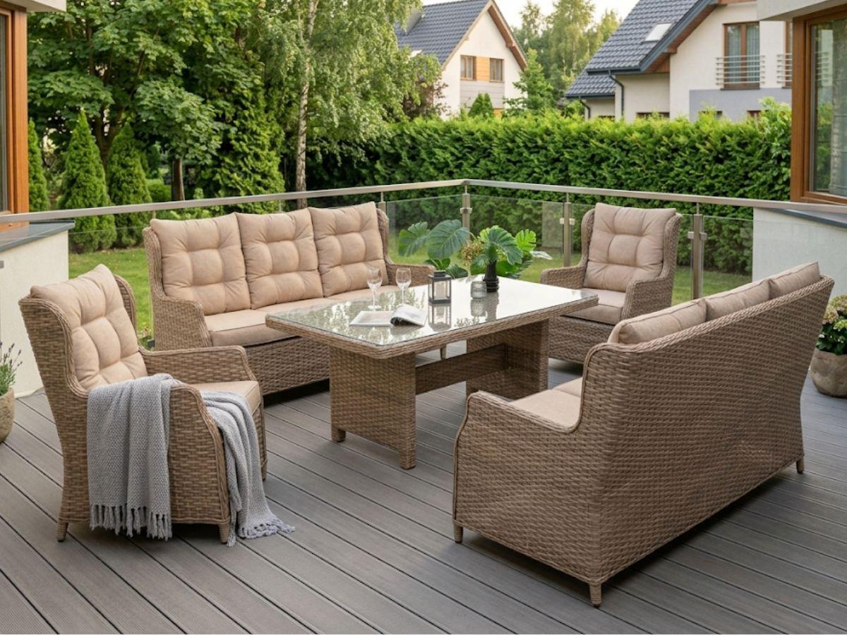 Komplet mebli na taras dla 8 osób