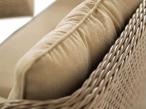 Eleganckie meble technorattanowe dla 8 osób - 2 sofy, 2 fotele i duży stół - Beige