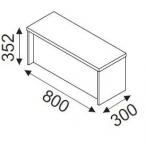 Nadstawka na ladę recepcyjną Svenbox 80 cm