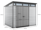 Keter Cortina 9x7 - domek ogrodowy narzędziowy 279x216cm (6m2)