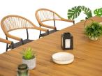 Aluminiowe meble ogrodowe ze stołem 220cm + 10 krzeseł Sovana - Nature Antracite