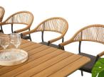 Aluminiowe meble ogrodowe ze stołem 220cm + 10 krzeseł Sovana - Nature Antracite