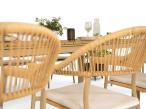 Aluminiowe meble ogrodowe ze stołem 220cm + 10 krzeseł Sovana - Cashmere