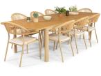 Aluminiowe meble ogrodowe ze stołem 220cm + 10 krzeseł Sovana - Cashmere