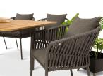 Aluminiowe meble ogrodowe ze stołem 220cm + 10 krzeseł Ravena - Antracite