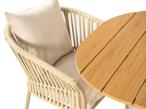 Aluminiowe meble ogrodowe z rozkładanym stołem Ondaro + 8 krzeseł Ravena - Cashmere