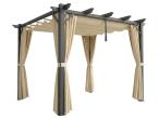 Pergola ogrodowa stalowa Hiro 3x3 z zasłonami w zestawie
