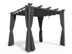 Pergola ogrodowa wolnostojąca z zasłonami Hiro 3x3 - Grey
