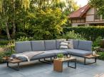 Modułowe meble ogrodowe metalowe z uniwersalnym stolikiem Norven XL - Antracite