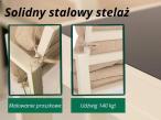 Biały narożnik na taras, stół 160cm i 2 pufy - Sodor Corner XL - Cream
