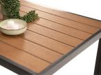 Komplet ogrodowy metalowy z narożnikiem, fotelem i pufami - Sodor Corner XL - Dark Grey Polywood