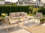 Metalowe jasne meble ogrodowe dla 5 osób Sodor Dining Polywood