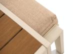 Jasny narożnik ogrodowy z fotelami i pufami Sodor Corner XL - Cream Polywood