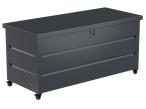 Skrzynia ogrodowa metalowa na kółkach z grubej blachy Horten 160x70 cm - Antracite
